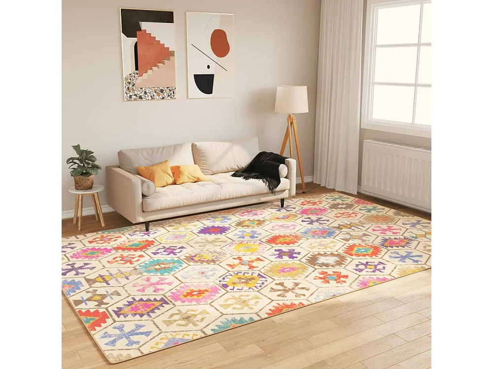 Capa com Elástico Tapete lavável antiderrapante 190x300 cm multicor