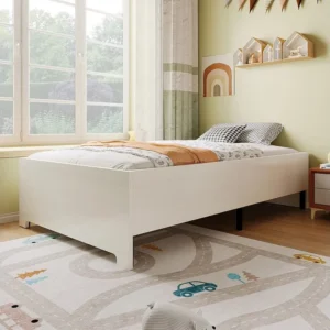 Capa Protetora Cama de solteiro 90 x 200 cm madeira maciç sem cabeceira - Design antiderrapante - Madeira maciç e MDF - Br...