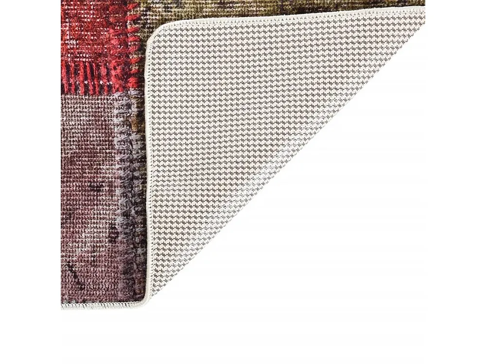 Certificado Hipoaergênico Tapete lavável antiderrapante 160x230 cm patchwork multicor