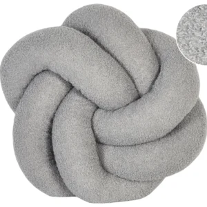 Boucle Knot Cushion 45 x 45 cm Grey ANGELONIA