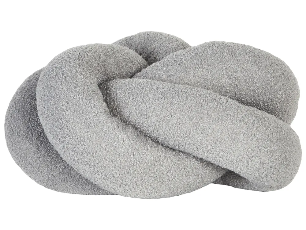 Boucle Knot Cushion 45 x 45 cm Grey ANGELONIA