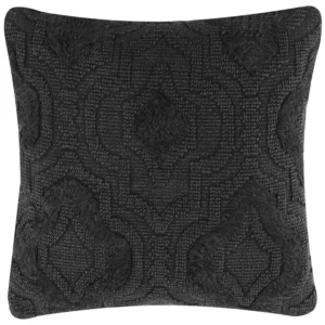 Cotton Embossed Cushion 45 x 45 cm Grey PAIKA