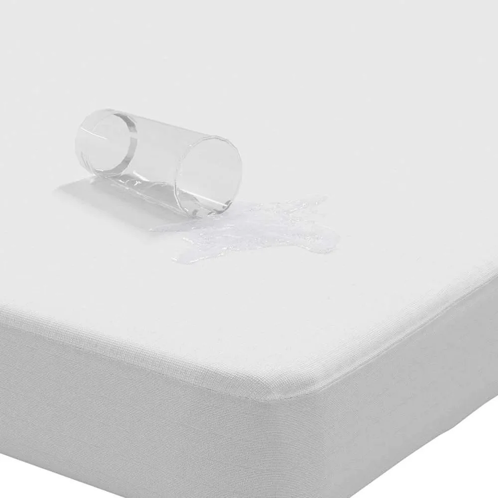 Capa com Elástico Protetor de colchão impermeável 90x190 cm branco