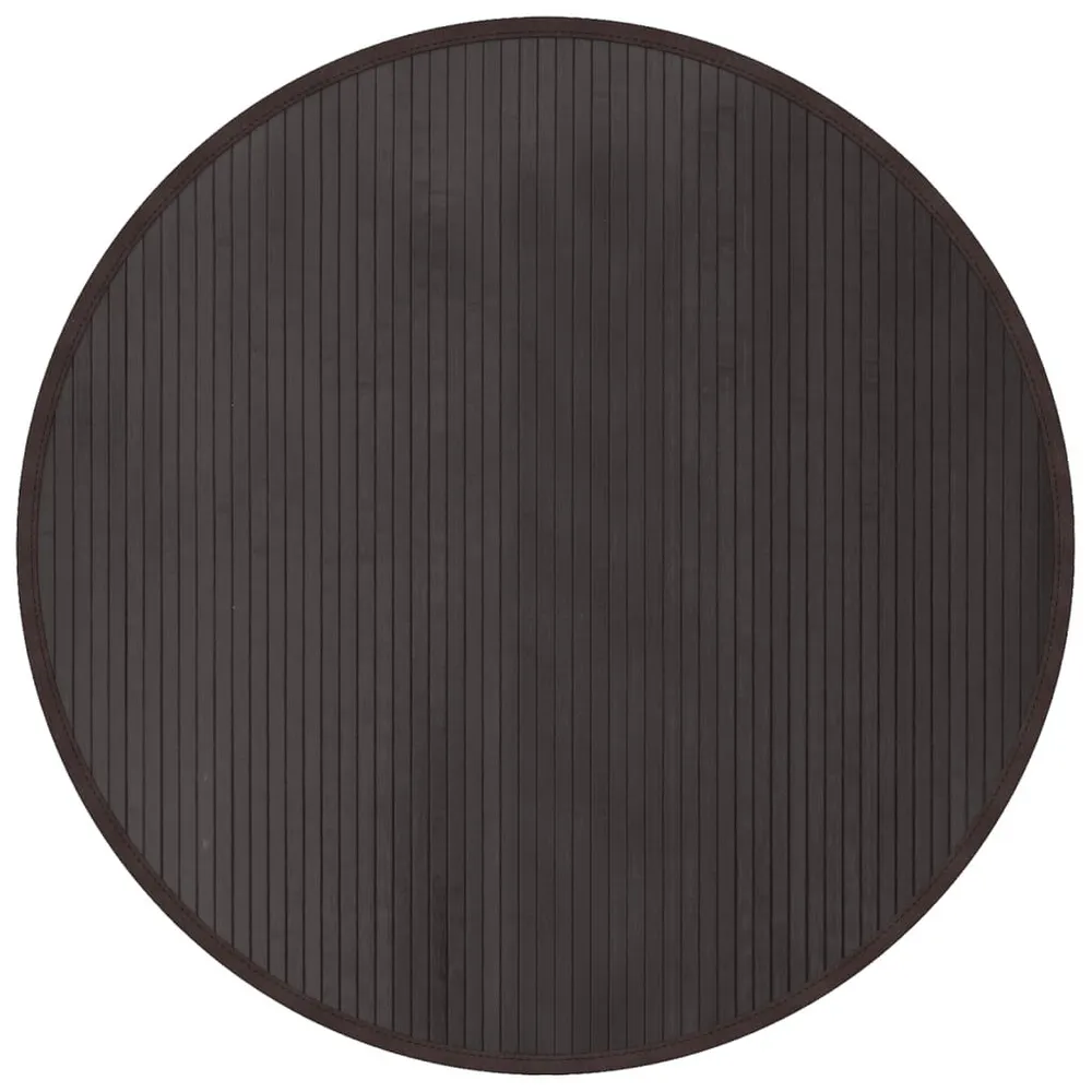 Certificado Ecológico Tapete redondo 100 cm bambu castanho-escuro