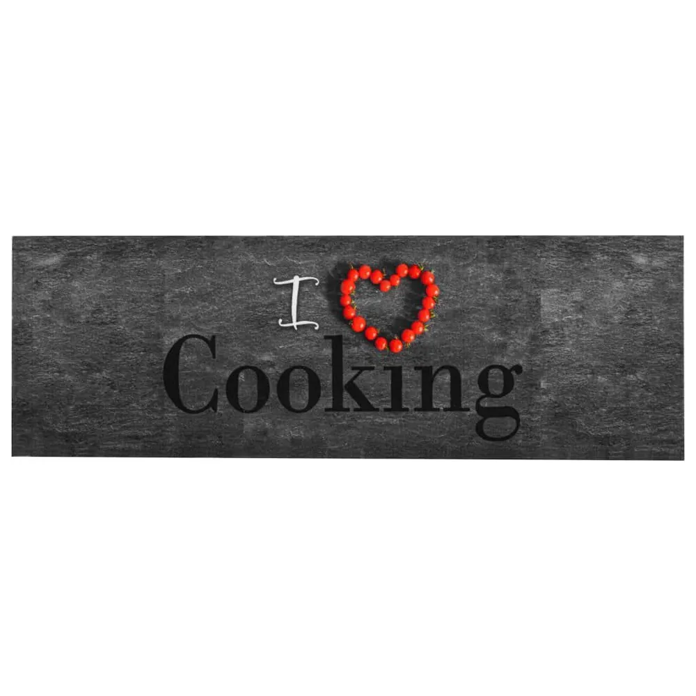Tapete de cozinha lavável com design Cooking 60x300 cm com 5 Peças Incluídas