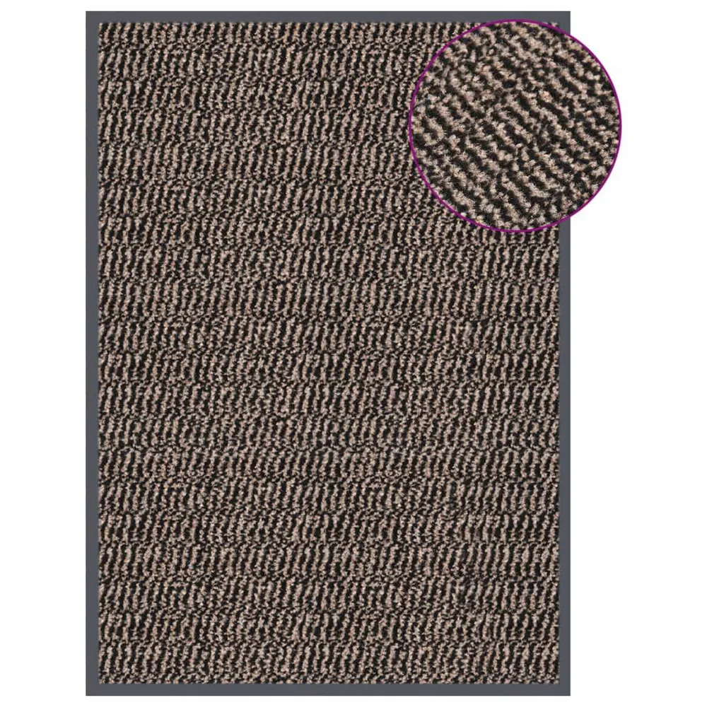 Tapete de Área Tapete de porta tufado 40x60 cm castanho-escuro