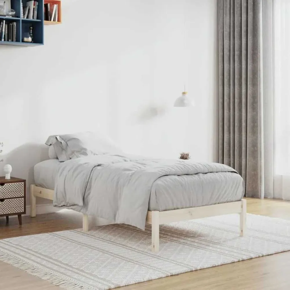 Certificado Hipoaergênico Cama sem colchão 100x190 cm Twin madeira de pinho maciç
