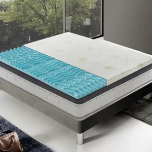 Topper 150x190 em Memory Foam - 5 cm de altura - Memória 9 Zonas para Alergias