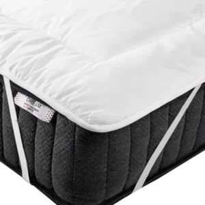 Topper em microfibra branca 90 x 200 cm AIZKORRI com Alç para Transporte