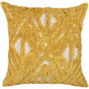 Tufted Algodão puro Cushion Geometric Pattern 45 x 45 cm Yellow ALCEA