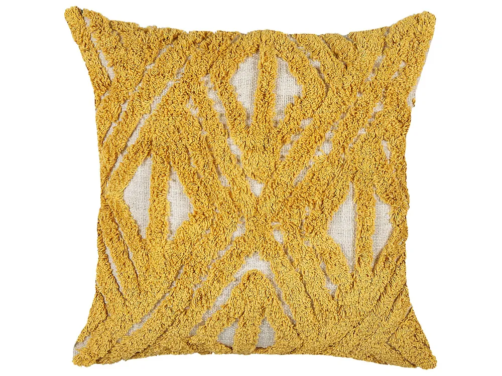 Tufted Algodão puro Cushion Geometric Pattern 45 x 45 cm Yellow ALCEA