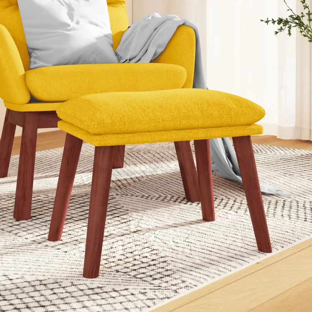 Apoio de pés 45x29,5x35 cm tecido amarelo mostarda Edição Limitada
