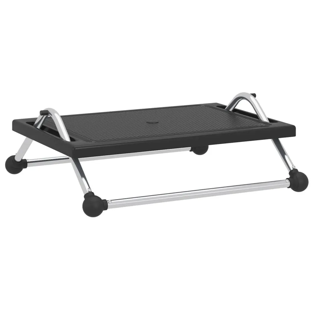 Apoio de pés 45x40x13,5 cm preto com Iluminação LED Integrada