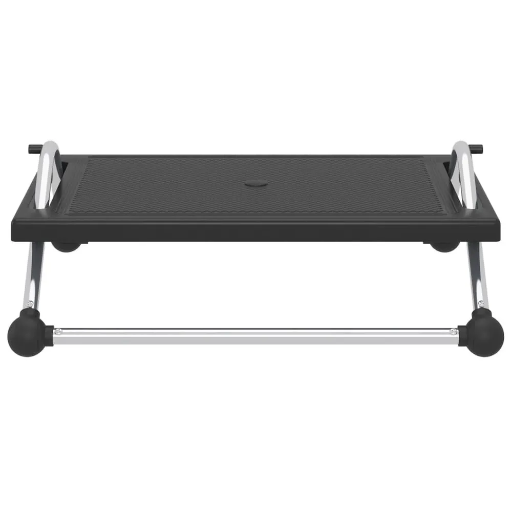 Apoio de pés 45x40x13,5 cm preto com Iluminação LED Integrada