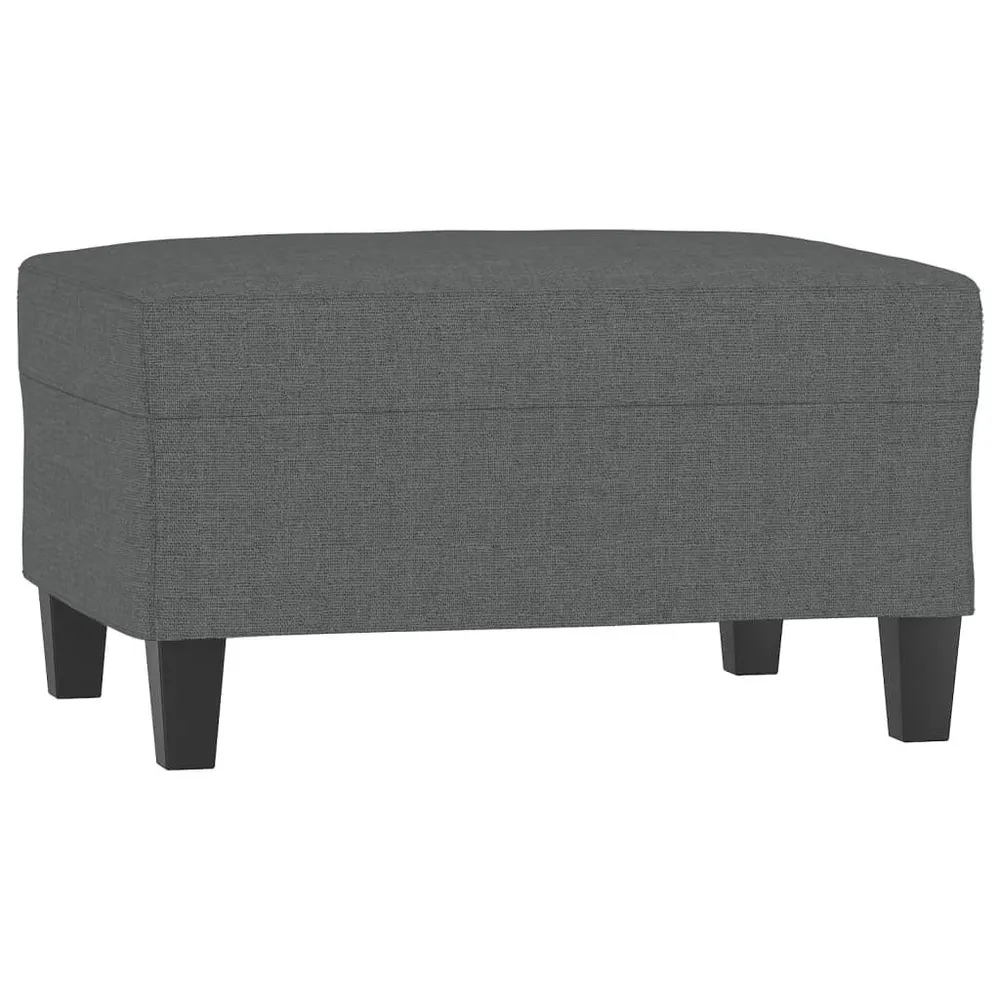 Apoio de pés 70x55x41 cm tecido cinzento-escuro com Certificação de Qualidade