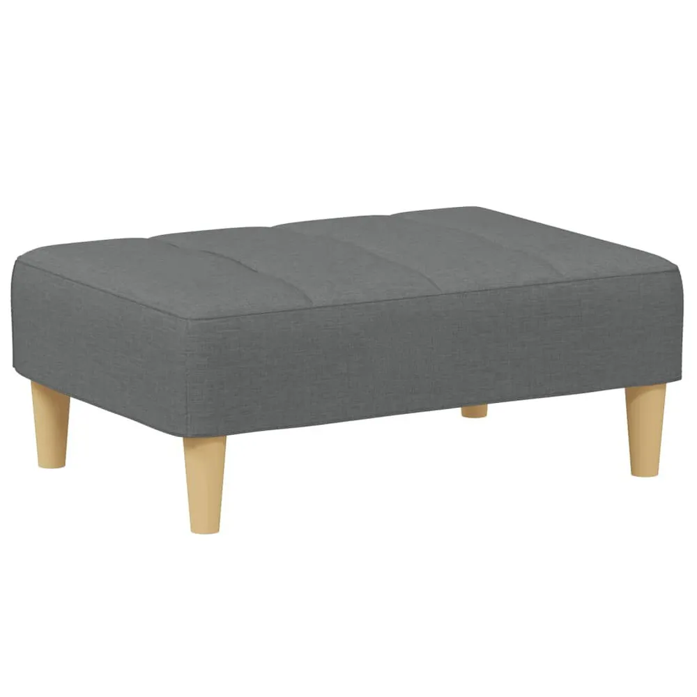Destaque para Sala Apoio de pés 77x55x31 cm tecido cinzento-escuro