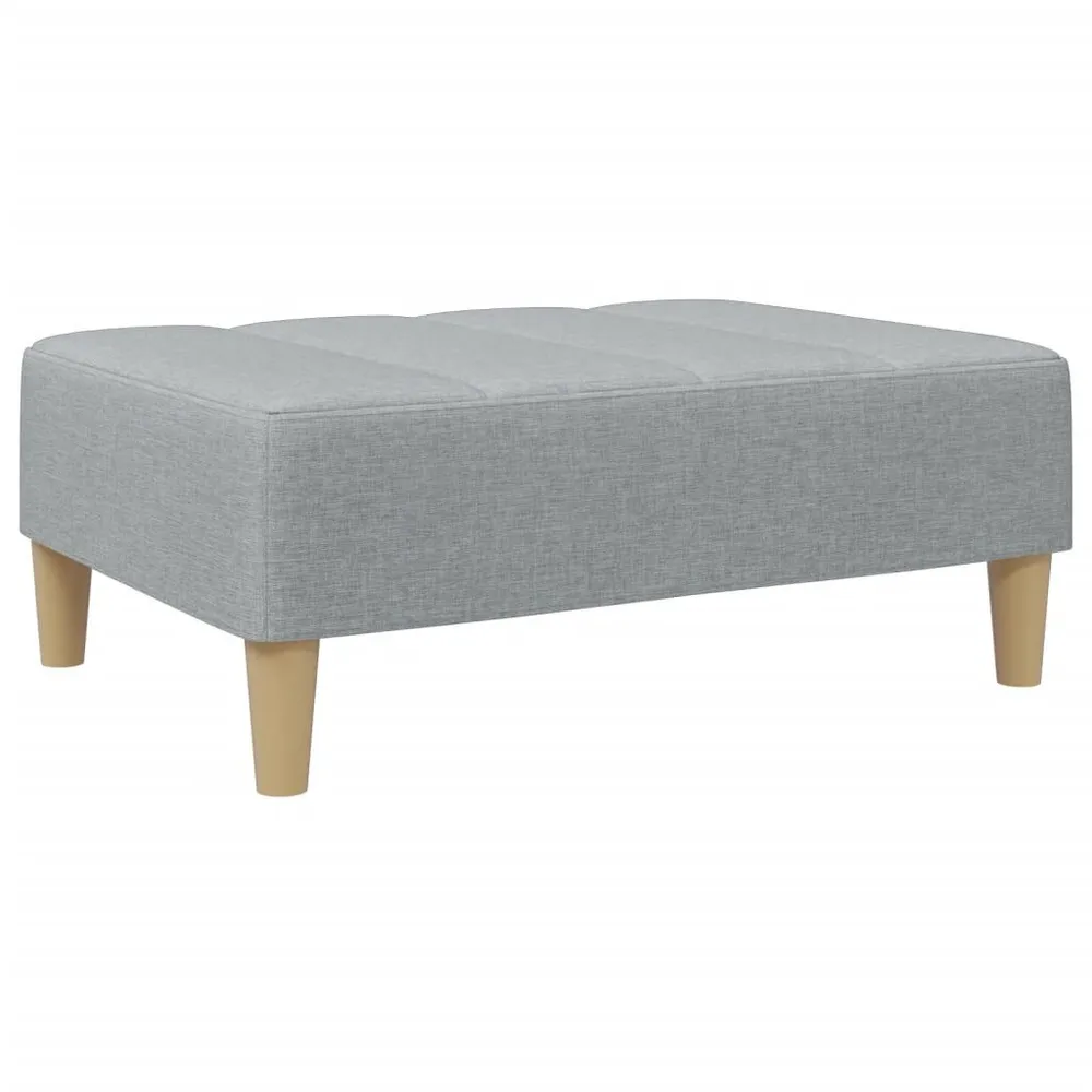 Móvel Articulado Apoio de pés 77x55x31 cm tecido cinzento-claro