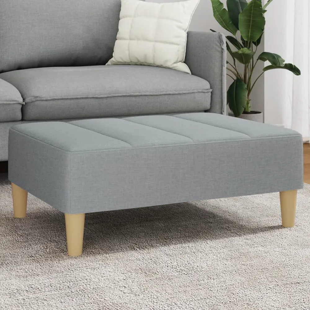 Móvel Articulado Apoio de pés 77x55x31 cm tecido cinzento-claro