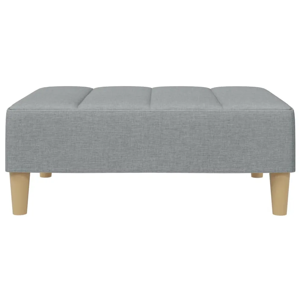 Móvel Articulado Apoio de pés 77x55x31 cm tecido cinzento-claro