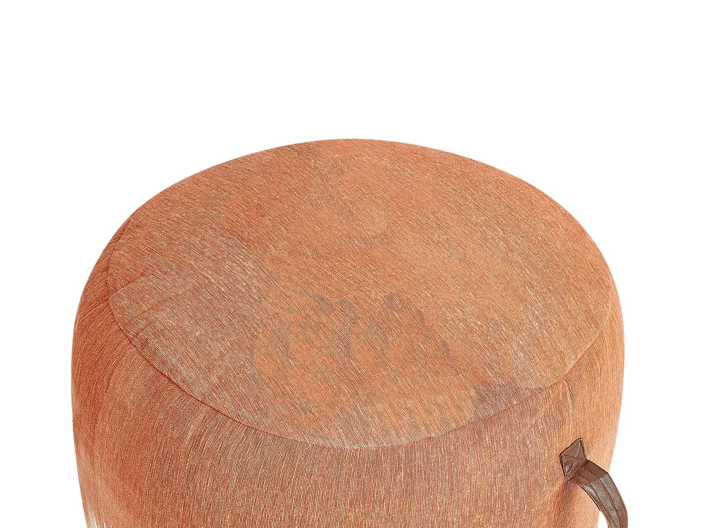 Em algodão Pouffe 50 x 30 cm Orange and White KAWAI