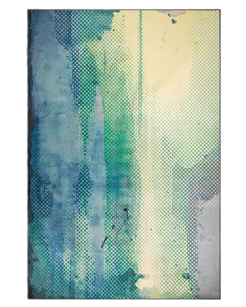 Area Rug 140 x 200 cm Blue and Musgo SUSUZ