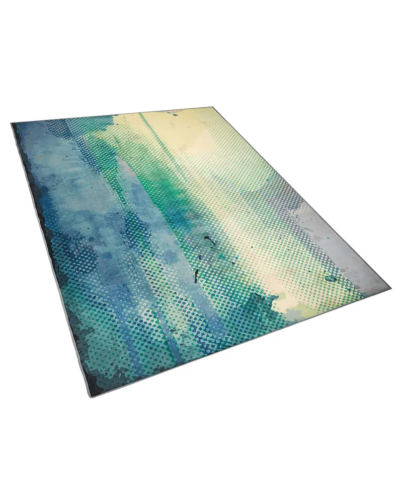 Area Rug 140 x 200 cm Blue and Musgo SUSUZ