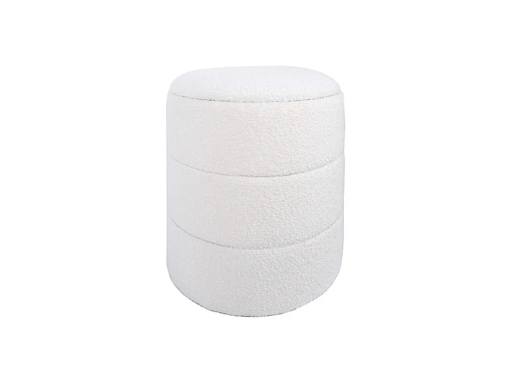 Banqueta Estofada Branca con Arrumação Redonda Sala de Estar Banho para Gamers