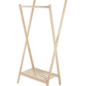 Bengaleiro em madeira clara 155 cm DENVER - Design Modular e Ajustável