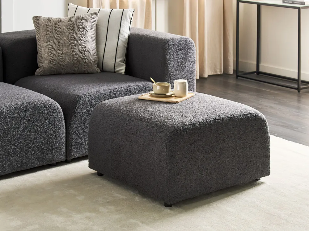 Boucle Ottoman Dark Grey FALSTERBO