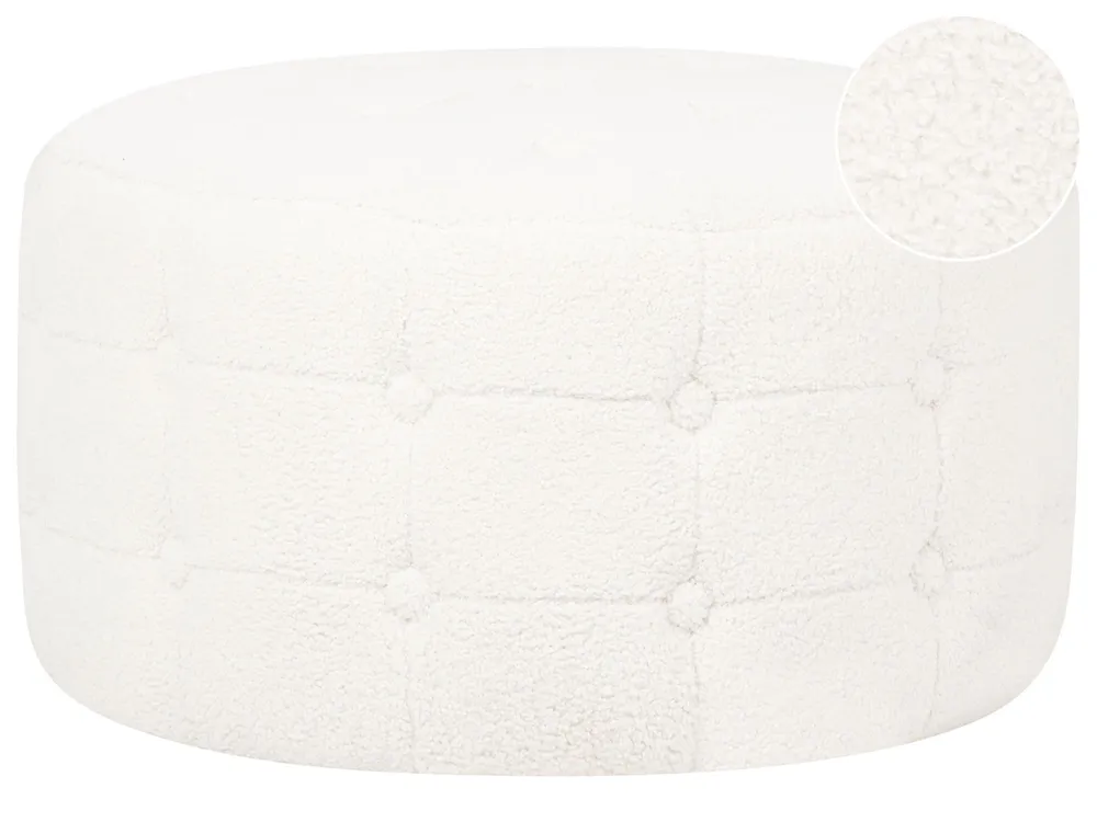 Cadeira Gamer Ergonômica Pufe TAMPA Branco Bouclé
