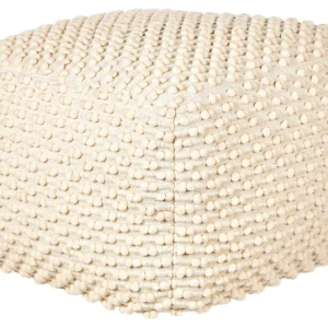 Cotton Pouffe Beige KINGRI
