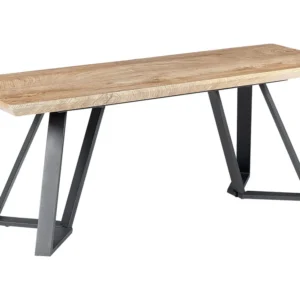 Dining Bench Light Wood and Onix UPTON