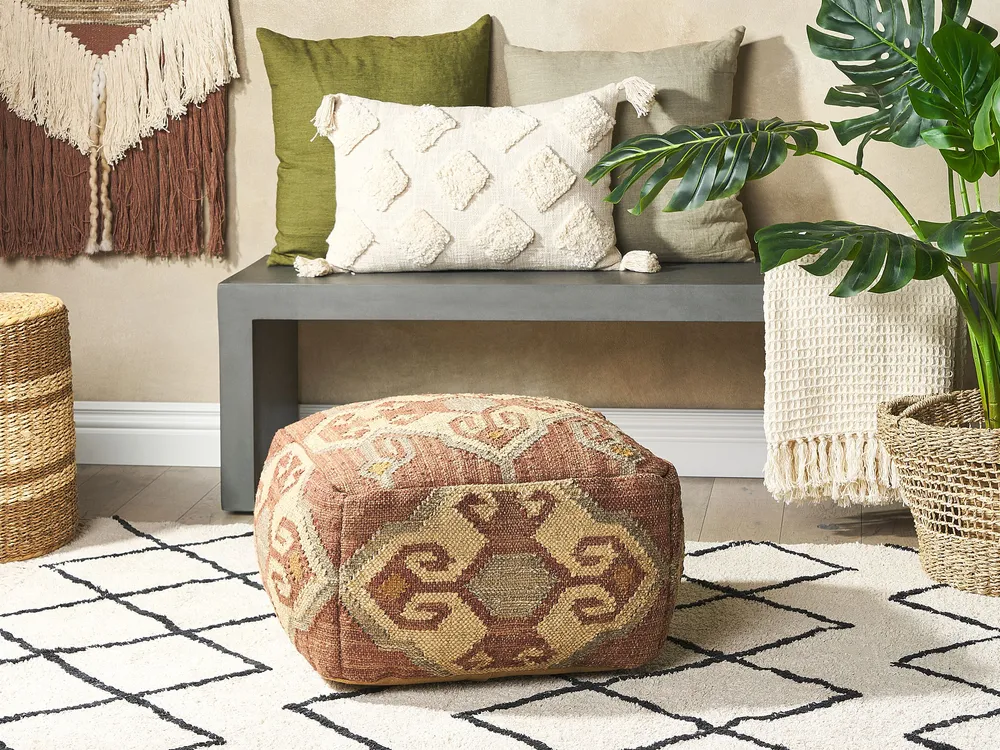 Ergonômico de Alta Qualidade Jute Pouffe Multicolour URPAD