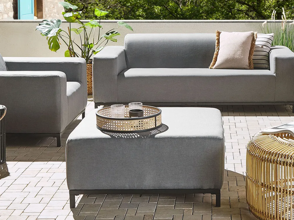 Ergonômico de Alta Qualidade Repousa-pés para jardim cinzento e preto ROVIGO