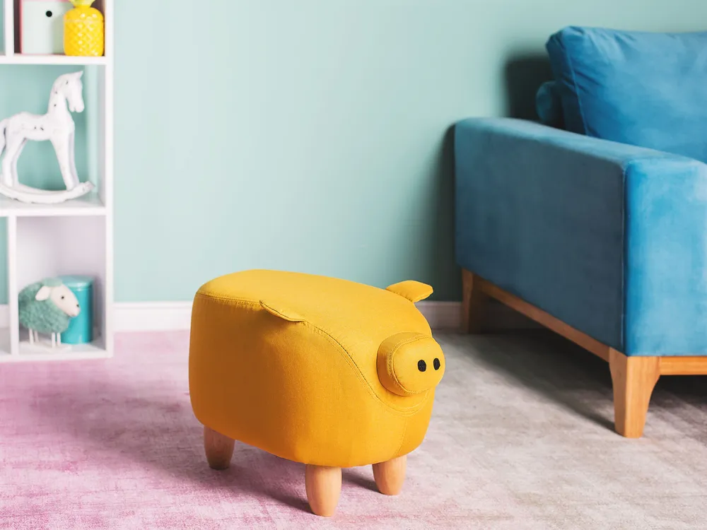 Fabric Animal Stool Sol PIGGY Montagem em 1 Hora