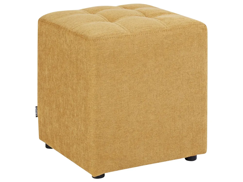 Fabric Footstool Mostarda KANSAS