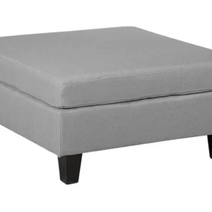 Fabric Ottoman Light Grey FEVIK Montagem em 1 Hora