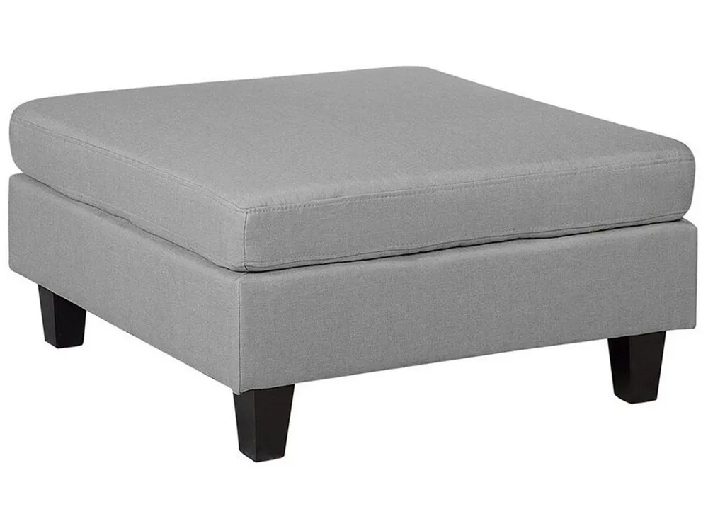 Fabric Ottoman Light Grey FEVIK Montagem em 1 Hora