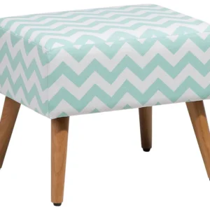 Footstool Mint Jade MANTEO com Fios Organizados