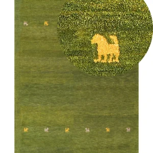 Lã Gabbeh Area Rug 200 x 300 cm Green YULAFI