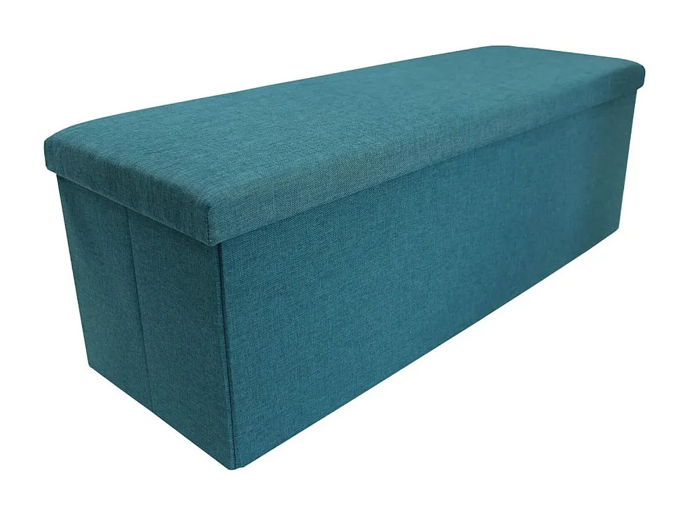 Móvel para Console Rebecca Mobili Assento Otomano Dobrável Azul Visível 38x110x38