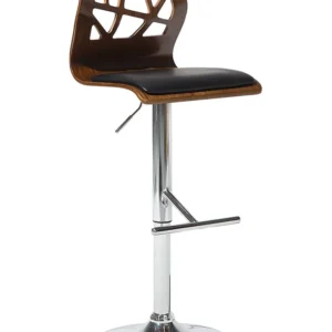 Pivô Stool Swivel Faux Leather Black PETERSBURG