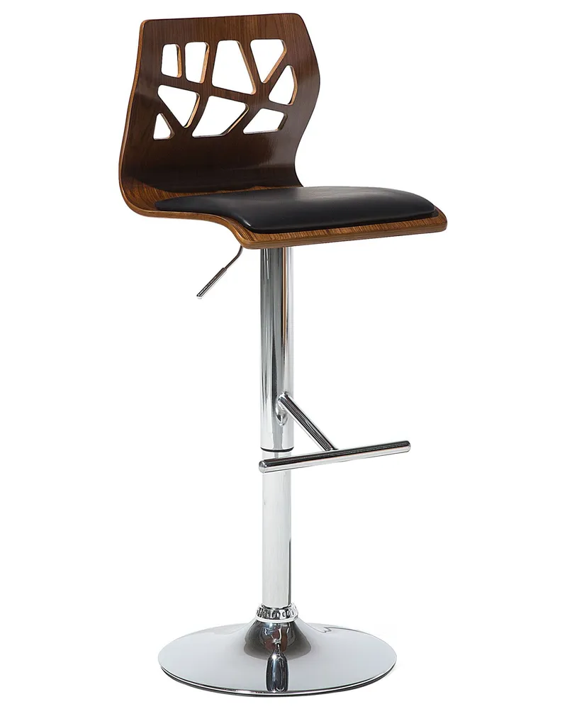 Pivô Stool Swivel Faux Leather Black PETERSBURG