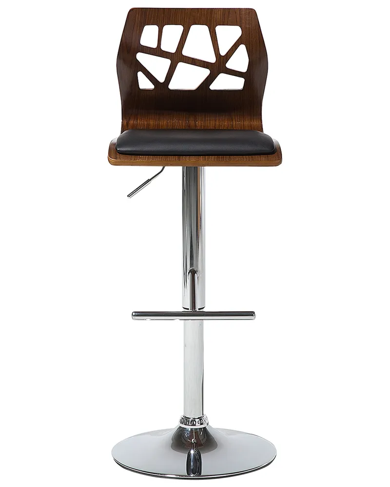 Pivô Stool Swivel Faux Leather Black PETERSBURG