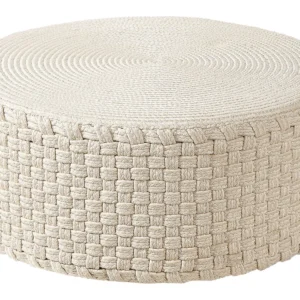 Pufe de jardim creme evidente ⌀ 70 cm MITHI