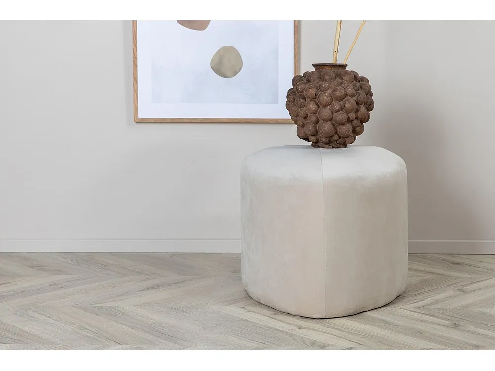 Puff PEG P 1NOS 46x46x41 Branco Montagem em 1 Hora