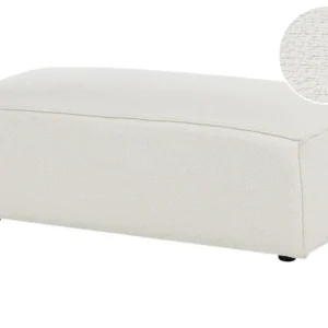 Repousa-pés em bouclé branco HELLNAR com Suporte para Headset