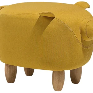 Resistente para Ambientes de Lazer Tamborete em tecido amarelo PIGGY