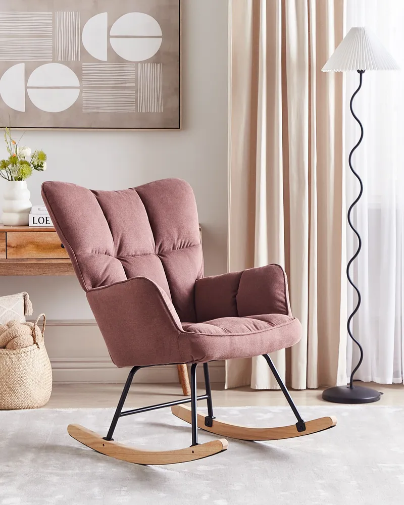 Rocking Chair OULU Fabric Flamingo