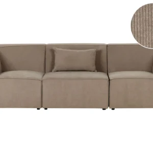 3 Seater Modular Jumbo Cord Sofa Taupe LEMVIG